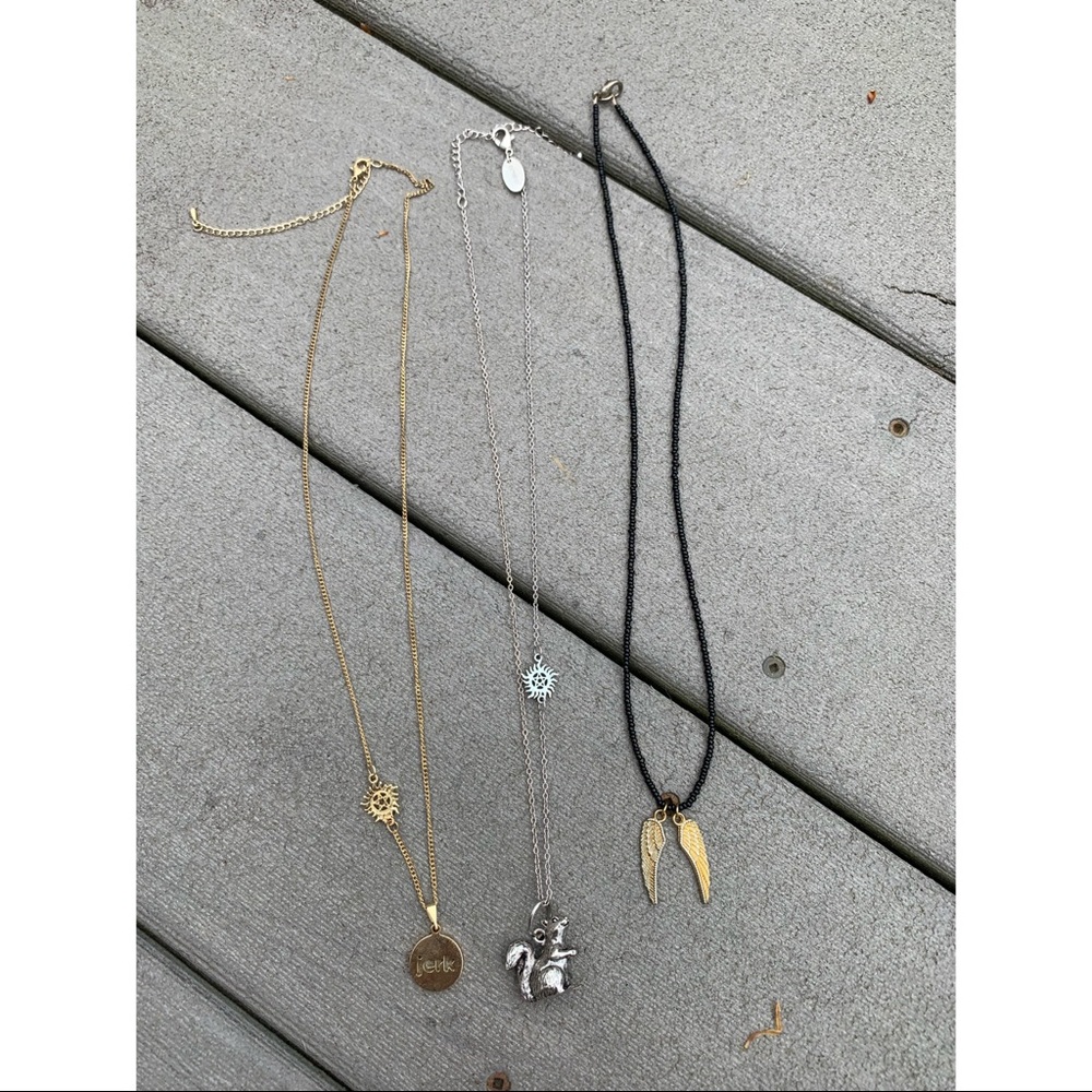 3 SUPERNATURAL NECKLACES JEWELRY HOT TOPIC